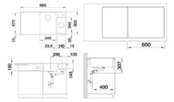 Blanco Axia III 6 - Évier En Silgranit, 990x500 Mm, Avec Commande De Vidage Et Accessoires, InFino, Blanc Doux 527049 8 Blanco Axia III 6 - Évier En Silgranit, 990x500 Mm, Avec Commande De Vidage Et Accessoires, InFino, Blanc Doux 527049 -Cuisine Articles Magasin a409880a5dbab6d42830e696
