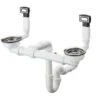 Hansgrohe Garnitures De Vidage - Garniture De Vidage Et De Trop-plein Pour évier Double, Inox 43922800