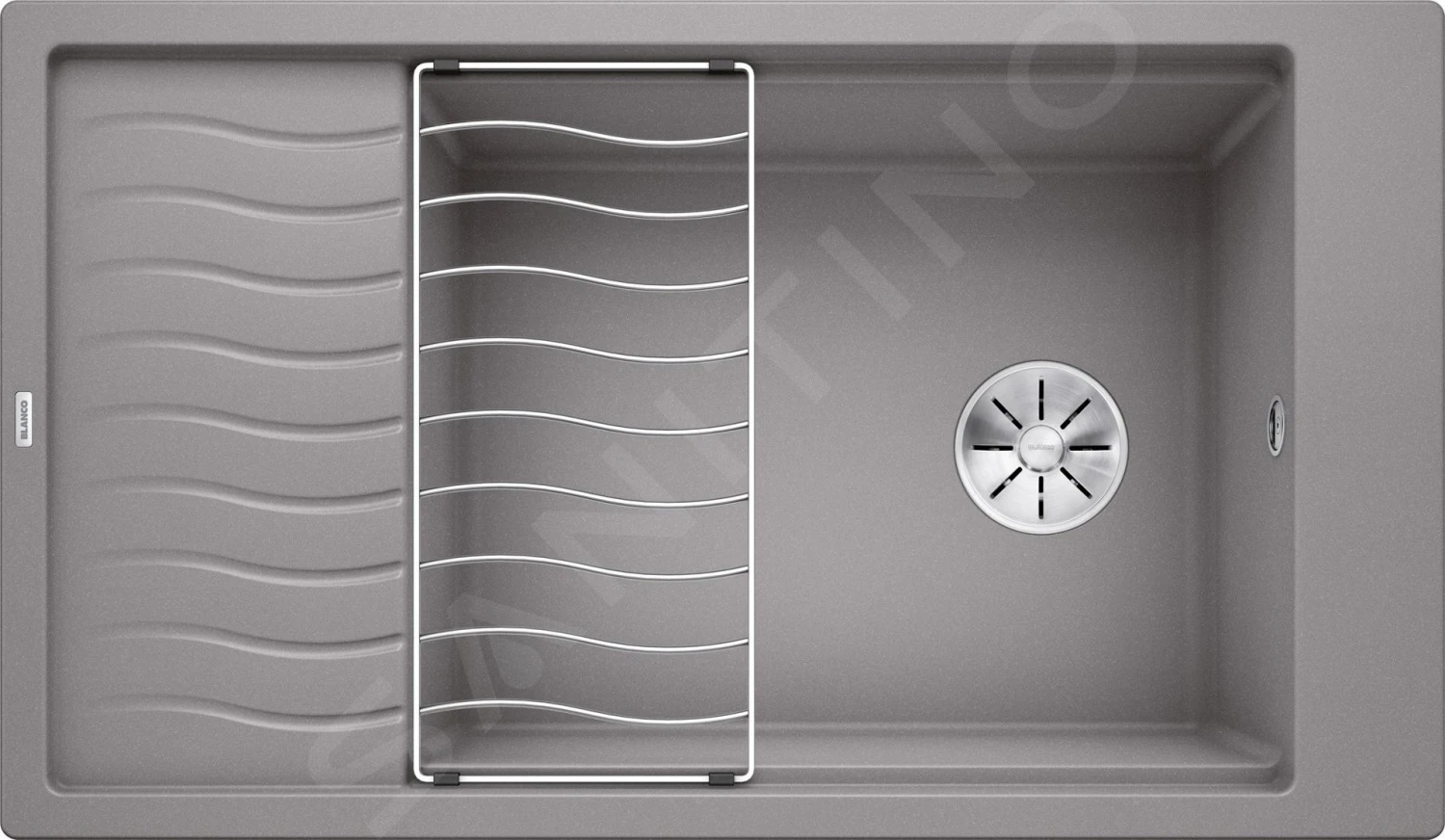 Blanco Elon XL 8 - Évier En Silgranite, 860x500 Mm, Avec Accessoires, InFino, Aluminium 524862 3 Blanco Elon XL 8 - Évier En Silgranite, 860x500 Mm, Avec Accessoires, InFino, Aluminium 524862