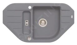 Alveus Niagara - Évier En Granit 900x500 Mm, Avec Commande De Vidage, Steel 1107862