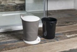 Aqualine Accessoires - Poubelle Pedal 6L, Terra/blanc TRN-079-05 -Cuisine Articles Magasin a97dac7320312001e19ba32c