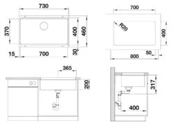 Blanco Etagon 700 - Évier En Silgranite, 730x460 Mm, Avec Rails, Blanc 525171 -Cuisine Articles Magasin a9f125bf477a197216c9e798