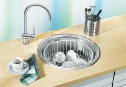 Blanco Rondosol - Évier, Diamètre 460 Mm, Inox Brossé 513306 -Cuisine Articles Magasin abc2f3b4df47b5278ddfed27