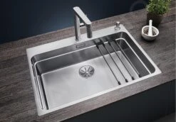 Blanco Etagon 700 - Évier 740x500 Mm Avec Commande Excentrique Et Rails, Inox 524274 -Cuisine Articles Magasin aebffc78d633242523aef21e