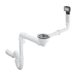 Hansgrohe Garnitures De Vidage - Kit De Trop-plein Pour évier Granit, Un Bac, Chrome 43927000