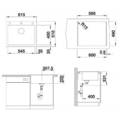 Blanco Pleon 6 - Évier En Silgranit, 615x510 Mm, Gris Rocher 521679 -Cuisine Articles Magasin af4ec8f49c0312d048e18329