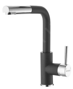 Alveus Siros - Mitigeur D&apos;évier Avec Bec Extractible, Carbone / Inox 1129048