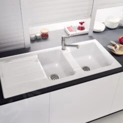 Villeroy & Boch Architectura - Évier En Céramique 1160x510 Mm Avec Vidage, CeramicPlus, Blanc Alpin 338002R1 -Cuisine Articles Magasin b271b10fd26478473e251c3e