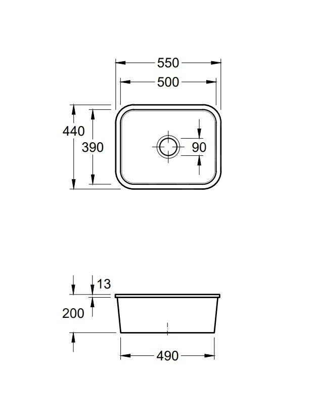 Villeroy & Boch Cisterna 60C - Évier En Céramique 55x44 Cm, CeramicPlus, Chromite 670601J0 4 Villeroy & Boch Cisterna 60C - Évier En Céramique 55x44 Cm, CeramicPlus, Chromite 670601J0 – Image 2