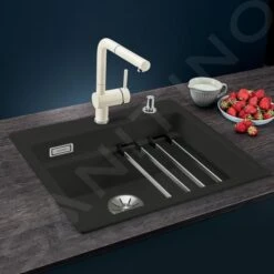 Blanco Etagon 6 - évier En Céramique, 584x510 Mm, Avec Commande De Vidage Et Accessoires, Noir 525162 -Cuisine Articles Magasin b37e0e219cbfc63783c45bb5