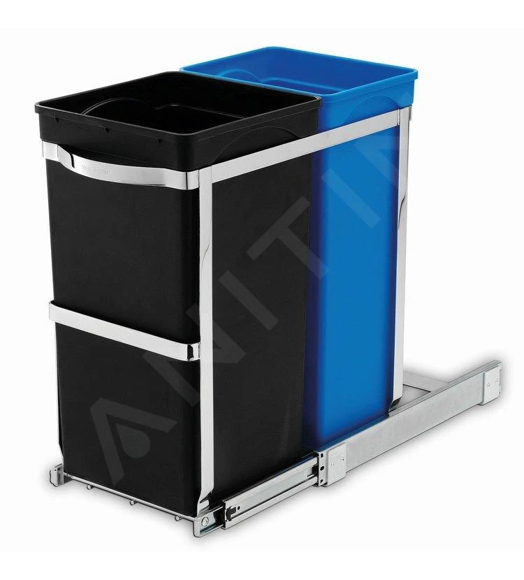 Simplehuman Poubelles - Poubelle Encastrée, Divisée 20/15 L CW1016 3 Simplehuman Poubelles - Poubelle Encastrée, Divisée 20/15 L CW1016