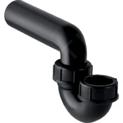Geberit Accessoires - Siphon Pour éviers, Avec Raccord à Joint Américain, Entrée / Sortie Horizontale, D 56 Mm, D1 56 Mm 152.044.16.1