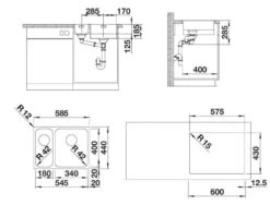 Blanco Solis 340/180 - Évier 585x500 Mm, InFino, Inox Brossé 526129 6 Blanco Solis 340/180 - Évier 585x500 Mm, InFino, Inox Brossé 526129 -Cuisine Articles Magasin bb7d3174cba577acbb70007b