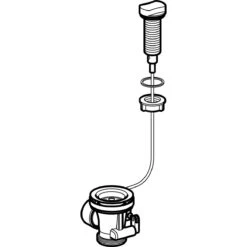 Geberit Accessoires - Siphon Pour éviers Avec Actionnement Rotatif G 1 1/2, Chrome Brillant 152.931.20.1 -Cuisine Articles Magasin bd15ce5f21a9620b60957123