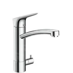 Hansgrohe Logis - Mitigeur D’évier 220 Avec Vanne D’arrêt, Chrome 71834000