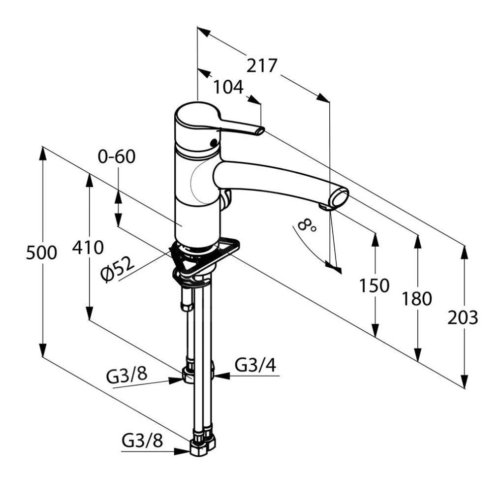 Kludi Trendo - Mitigeur D’évier Pour Chauffe-eau Instantané, Chrome 335770575 4 Kludi Trendo - Mitigeur D’évier Pour Chauffe-eau Instantané, Chrome 335770575 – Image 2