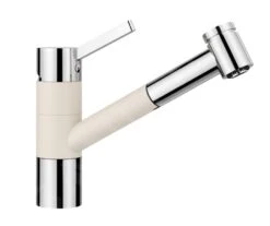 Blanco Tivo S - Mitigeur D&apos;évier Avec Douchette Extractible, Blanc Doux/chrome 526977