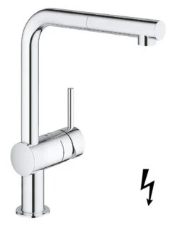 Grohe Minta - Mitigeur D’évier Avec Douchette Extractible, Chrome 31397000
