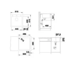 Blanco Pleon 5 - Évier En Silgranit, 515x510 Mm, Avec Commande De Vidage, Anthracite 523676 -Cuisine Articles Magasin c57f43d019e5d225420abfd5 2