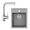 Franke Colonnes - Ensemble De Cuisine T51, évier En Tectonite SID 610-40 Et Mitigeur FN 0147.031, Gris / Chrome 114.0508.414 -Cuisine Articles Magasin c89e3b181e44245647518721