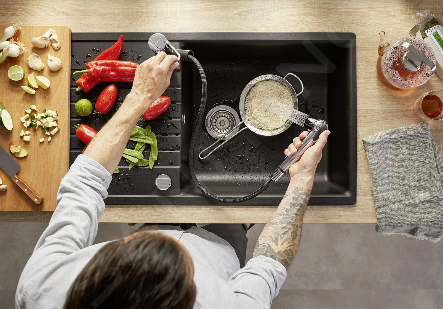 Blanco Wega S - Mitigeur D'évier Avec Douchette Extractible, Café / Chrome 526424 8 Blanco Wega S - Mitigeur D'évier Avec Douchette Extractible, Café / Chrome 526424 – Image 6