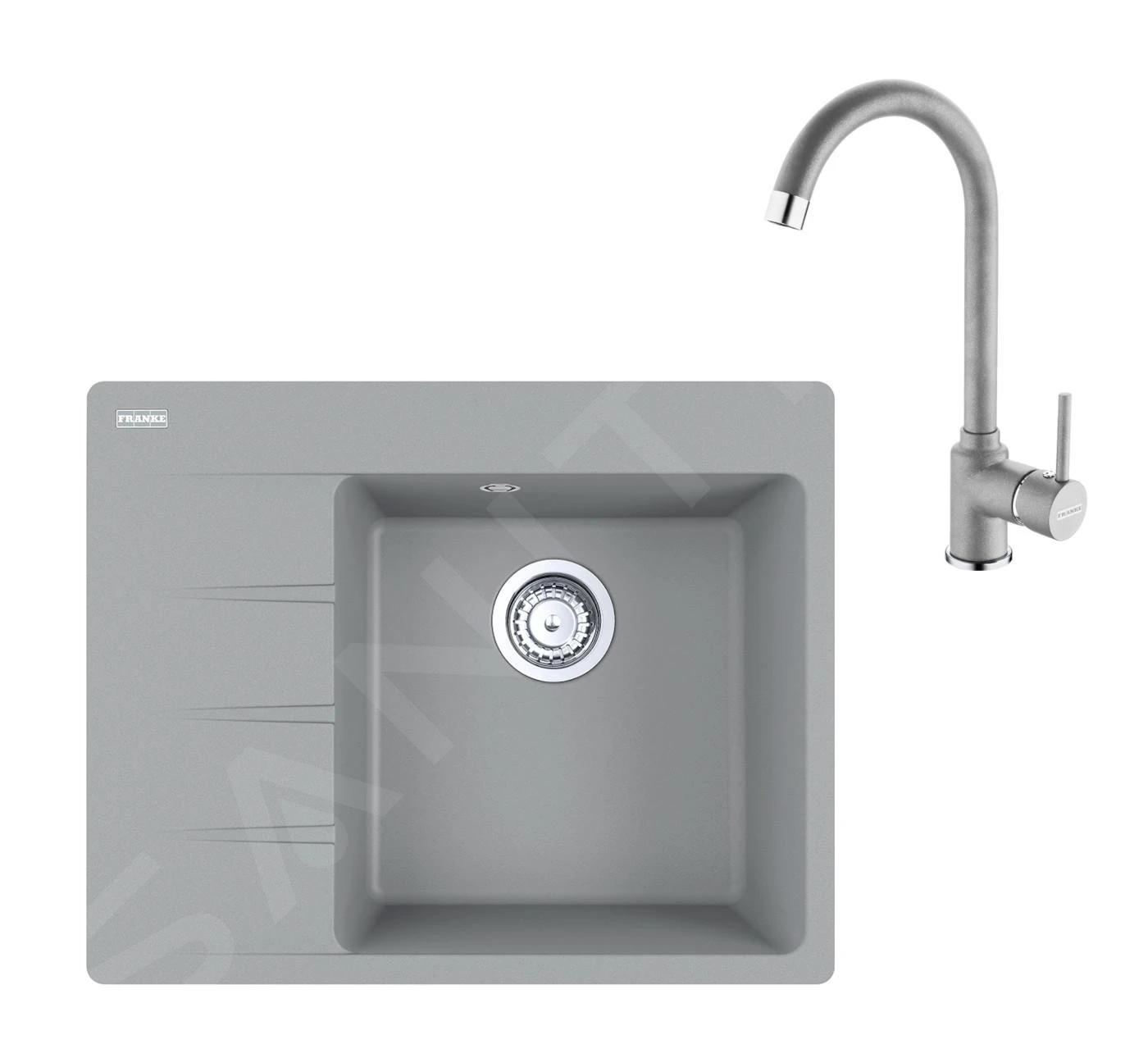 Franke Colonnes - Set G231, évier En Fragranit CNG 611-62 TL / 7 Et Mitigeur FP 9000.084, Pierre Grise 114.0650.793 3 Franke Colonnes - Set G231, évier En Fragranit CNG 611-62 TL / 7 Et Mitigeur FP 9000.084, Pierre Grise 114.0650.793