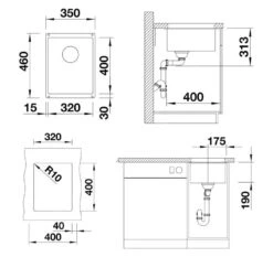 Blanco Subline 320 - Évier En Silgranit, 350x460 Mm, InFino, Blanc Doux 527160 -Cuisine Articles Magasin cb48822144960d832f2d3831