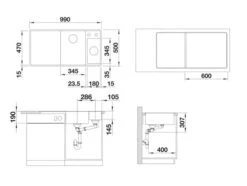 Blanco Axia III 6 - Évier En Silgranit, 990x500 Mm, Avec Commande De Vidage Et Accessoires, InFino, Anthracite 523489 -Cuisine Articles Magasin cc3170a7bf102541b1b097f7