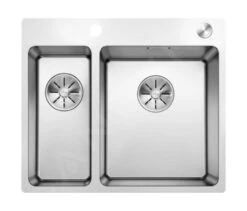 Blanco Andano 340/180 - Évier 585x500 Mm Avec Commande Excentrique PushControl, Inox 525247