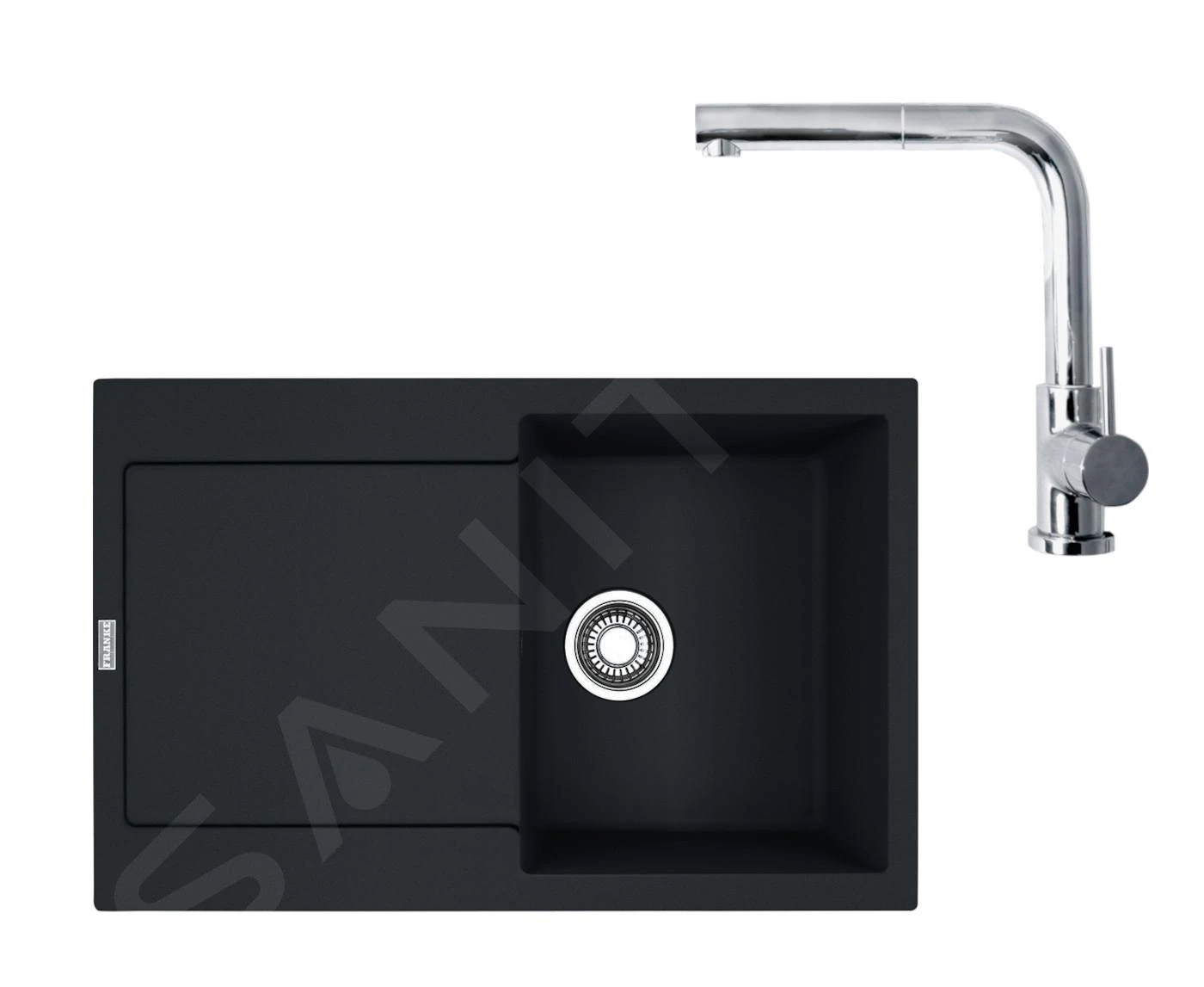 Franke Colonnes - Set G40, évier En Fragranit MRG 611 Et Mitigeur FN 0147.031, Noir Mat / Chrome 114.0650.572 3 Franke Colonnes - Set G40, évier En Fragranit MRG 611 Et Mitigeur FN 0147.031, Noir Mat / Chrome 114.0650.572