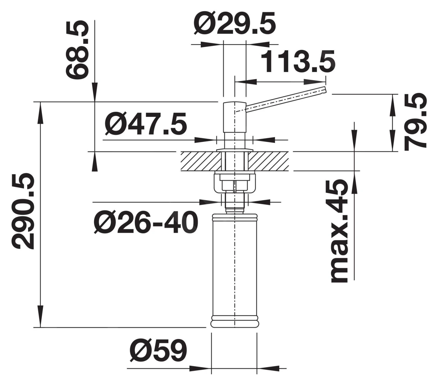 Blanco Accessoires - Distributeur De Détergent Torre, Or Satiné 526700 4 Blanco Accessoires - Distributeur De Détergent Torre, Or Satiné 526700 – Image 2