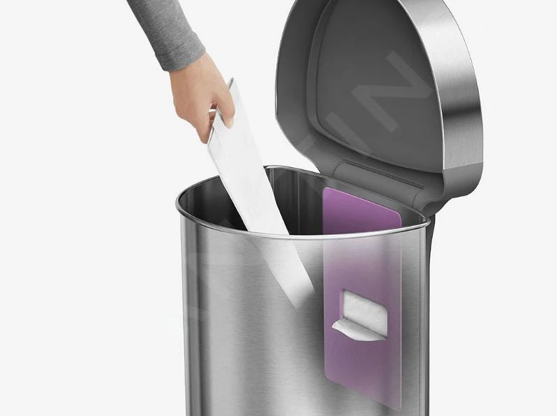 Simplehuman Poubelles - Poubelle Sans Contact Avec Commande De Mouvement , 45 L, Inox Brossé ST2009 5 Simplehuman Poubelles - Poubelle Sans Contact Avec Commande De Mouvement , 45 L, Inox Brossé ST2009 – Image 3