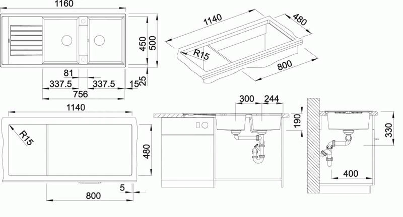 Blanco Zia 8 - Évier En Silgranit, 1160x500 Mm, Anthracite 515605 4 Blanco Zia 8 - Évier En Silgranit, 1160x500 Mm, Anthracite 515605 – Image 2