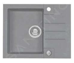 Alveus Rock - Évier En Granit 595x475 Mm, Avec Commande De Vidage, Concrete 1122741