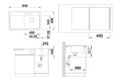 Blanco Zenar 45 - Évier En Silgranit, 848x498 Mm, Avec Commande De Vidage, InFino, Blanc Doux 527179 -Cuisine Articles Magasin d1b644825be8f87f069faff7