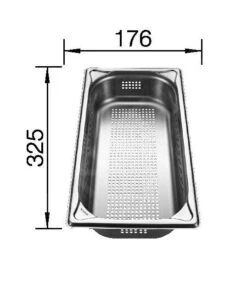Blanco Accessoires - Plateau Perforé Pour Four GN-P 1/3-65, Inox 1565814 -Cuisine Articles Magasin d22e253fe9153b5cf730b6d9