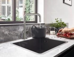 Hansgrohe Éviers - Evier Encastré Granit S510-U450, Graphite Noir 43431170 -Cuisine Articles Magasin d55337cfe2f81c33beb71490