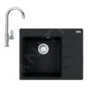Franke Colonnes - Set G214, évier En Fragranit CNG 611-62 TL / 2 Et Mitigeur FP 0408.031, Onyx / Chrome 114.0650.762 -Cuisine Articles Magasin dc8f6f2fb4795671c62cdb9d
