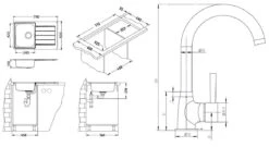 Alveus Sets - Ensemble D&apos;évier Line 80, Robinetterie Karina + Cadeau, Chrome SETA273 -Cuisine Articles Magasin df18dd9c1ad271d38727868c