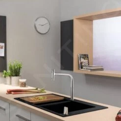 Hansgrohe Éviers - Evier Encastré Granit S510-F770, Graphite Noir 43316170 -Cuisine Articles Magasin dfc5264f0cab9c866bbf3d2b