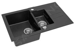 Alveus Rock - Évier En Granit 780x480 Mm, Avec Commande De Vidage, Carbone 1090955 -Cuisine Articles Magasin e006f10a678db7706af76b81