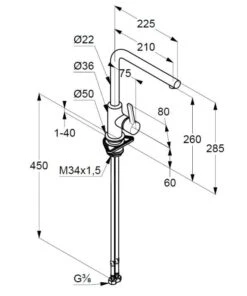 Kludi L-ine S - Mitigeur D&apos;évier, Noir Mat 408033975 -Cuisine Articles Magasin e2af9c929430294393ce4315