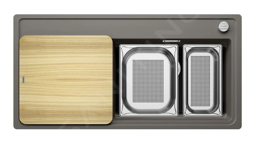 Blanco Zenar XL 6 - Évier En Silgranit, 988x498 Mm, Avec Commande De Vidage Et Accessoires, InFino, Gris 527376 5 Blanco Zenar XL 6 - Évier En Silgranit, 988x498 Mm, Avec Commande De Vidage Et Accessoires, InFino, Gris 527376 – Image 3