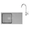 Franke Colonnes - Ensemble T98, évier En Tectonite OID 611 Et Mitigeur FP 9000.031, Gris / Chrome 143.0675.702 -Cuisine Articles Magasin e55666c41d872655a3fd84ae