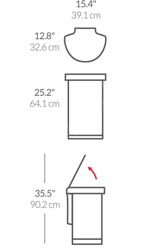 Simplehuman Poubelles - Poubelle Sans Contact Avec Commande De Mouvement , 45 L, Inox Brossé ST2009 4 Simplehuman Poubelles - Poubelle Sans Contact Avec Commande De Mouvement , 45 L, Inox Brossé ST2009 – Image 2