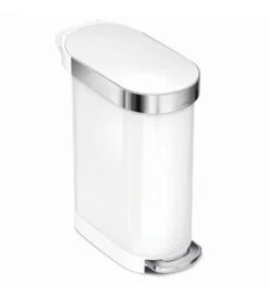 Simplehuman Poubelles - Poubelle 45 L Slim, Blanc CW2069