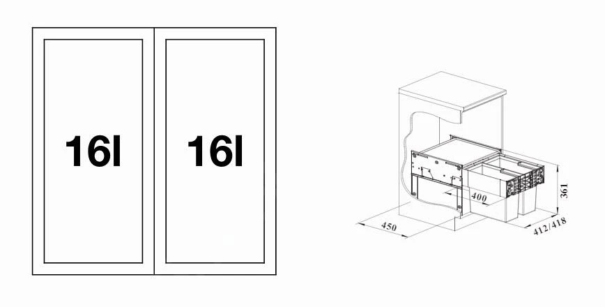 Blanco Select - Poubelle Encastrable, Divisée, Volume De 32 L 526200 4 Blanco Select - Poubelle Encastrable, Divisée, Volume De 32 L 526200 – Image 2