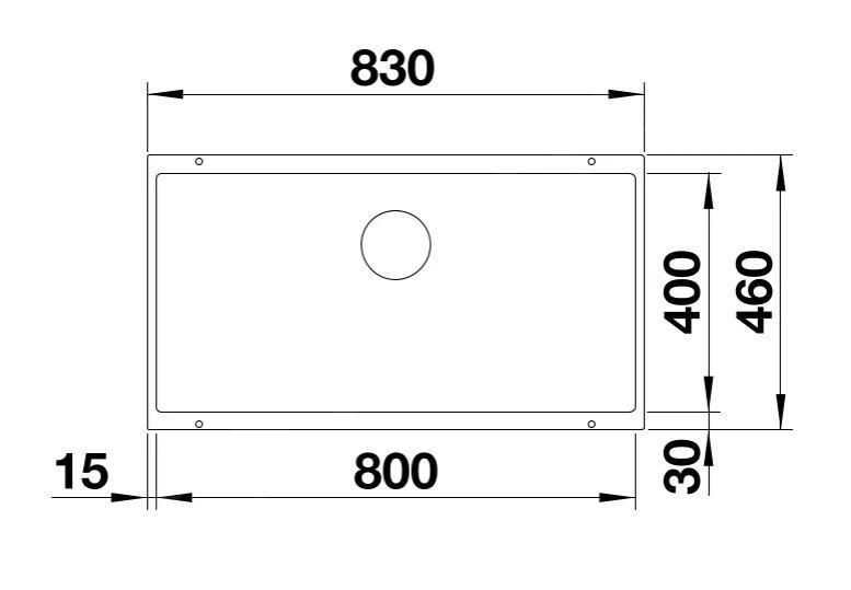 Blanco Subline 800 - Évier En Silgranit, 830x460 Mm, Noir 526005 4 Blanco Subline 800 - Évier En Silgranit, 830x460 Mm, Noir 526005 – Image 2