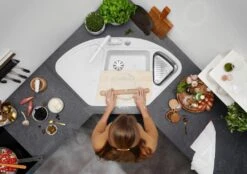 Blanco Delta II - Évier En Silgranit 1057x575 Mm, Avec Commande De Vidage Et Accessoires, InFino, Blanc 523660 -Cuisine Articles Magasin eb28349396ae96101ea45bab