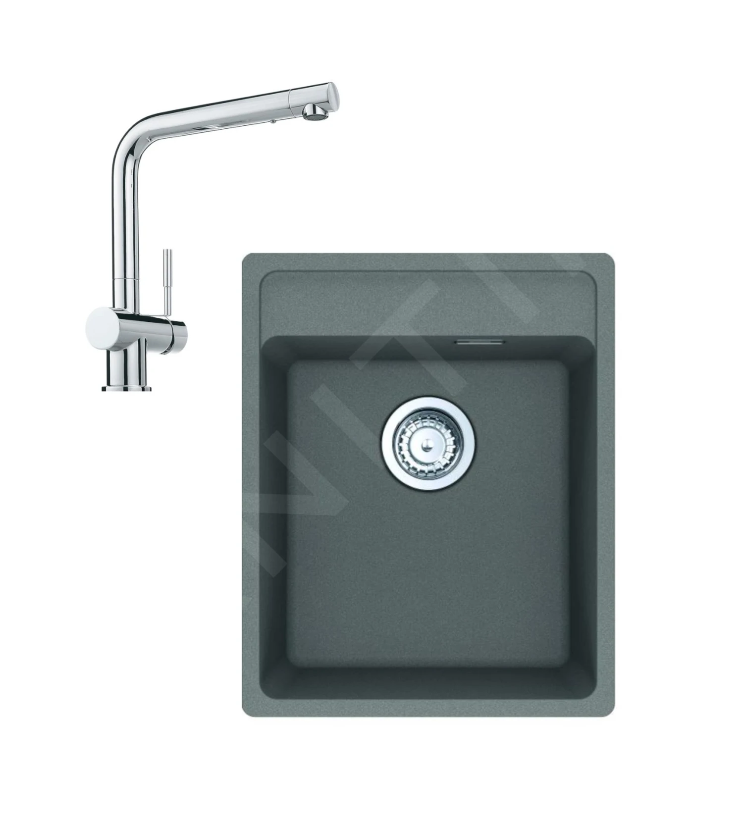 Franke Colonnes - Ensemble G242, évier En Fragranit MRG 610-37 RTL Et Mitigeur Samoa, Gris Pierre / Chrome 114.0675.643 3 Franke Colonnes - Ensemble G242, évier En Fragranit MRG 610-37 RTL Et Mitigeur Samoa, Gris Pierre / Chrome 114.0675.643